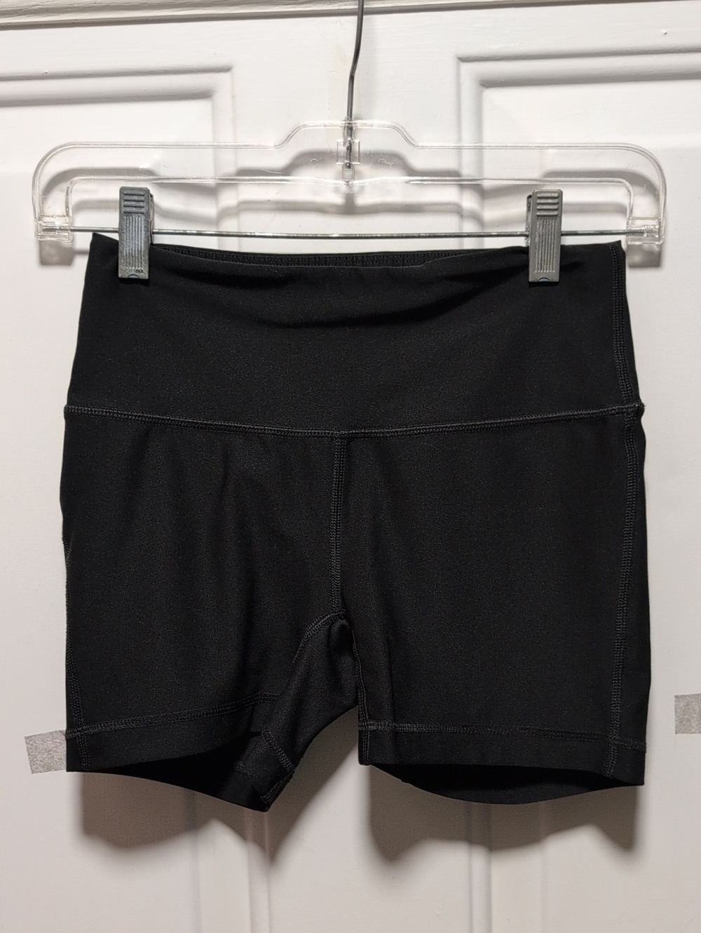 Athletic Works Black High-Waist Bike Shorts